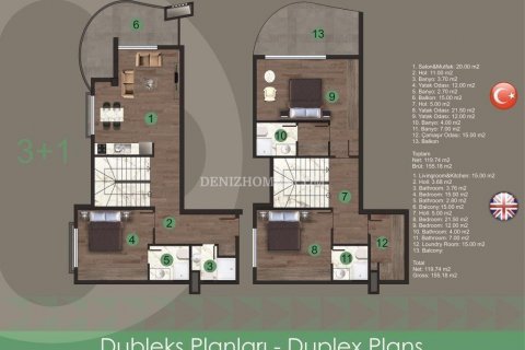 Villa  i Denizli, Turkiet Nr. 120451 - 20