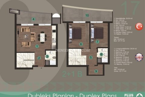 Villa  i Denizli, Turkiet Nr. 120451 - 19