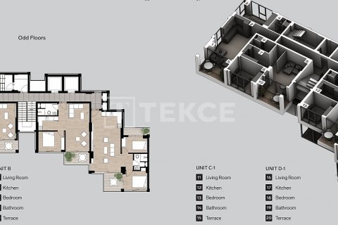 1+1 Lejlighed  i Alanya, Antalya, Tyrkiet Nr. 190556 - 12