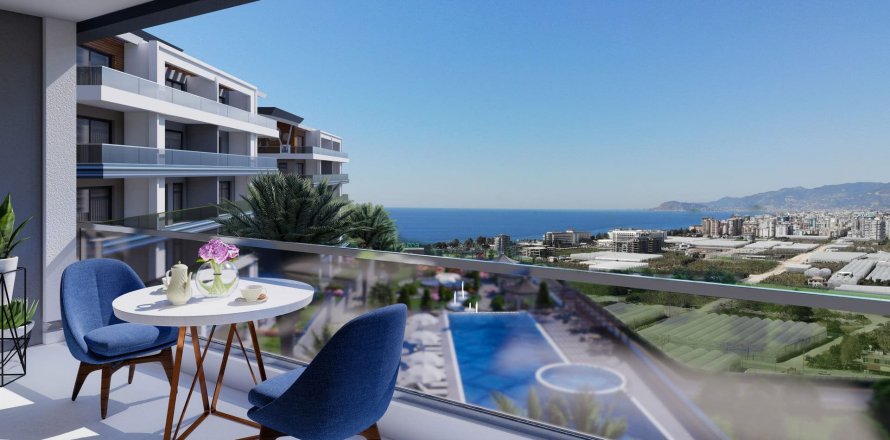 1+1 Lägenhet i Eco Blue, Kargicak, Alanya, Antalya, Turkiet Nr. 143373