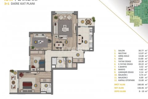 Apartment for sale  in Esenyurt, Istanbul, Turkey, 2 bedrooms, 136m2, No. 70895 – photo 6