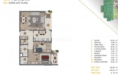 Apartment for sale  in Esenyurt, Istanbul, Turkey, 2 bedrooms, 136m2, No. 70895 – photo 5