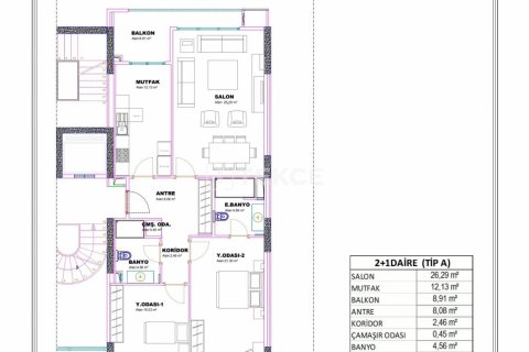 Продажа квартиры  в Эсеньюрте, Стамбуле, Турция 3+1, 171м2, №45080 – фото 28