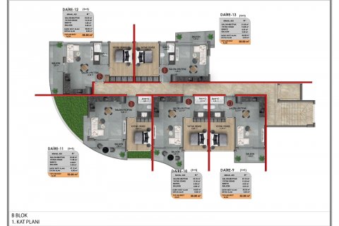 2+1 Lägenhet  i Kestel, Antalya, Turkiet Nr. 110967 - 16