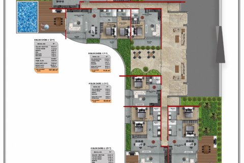 2+1 Lägenhet  i Kestel, Antalya, Turkiet Nr. 110967 - 9