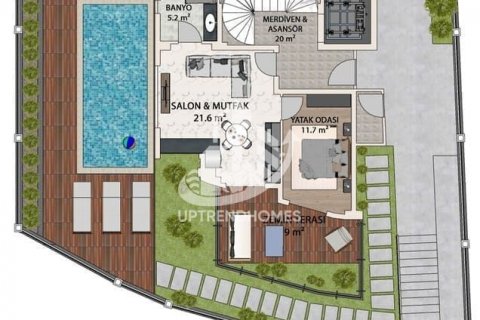 Daire  1+1  Alanya, Antalya, Türkiye №118676 - 13