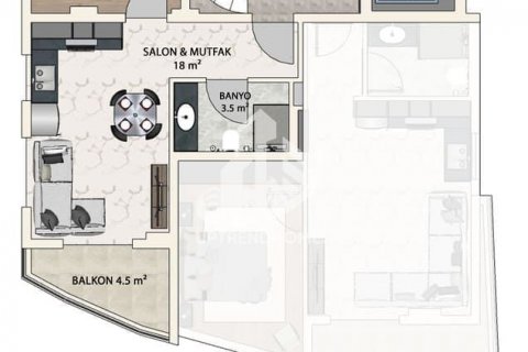 Daire  1+1  Alanya, Antalya, Türkiye №118676 - 14