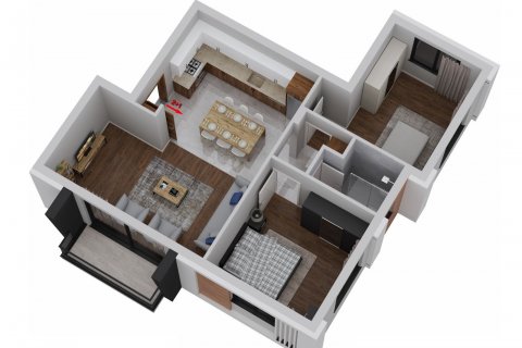 آپارتمان در Girne ، ترکیه 80 متر مربع. شماره 210676 - 9
