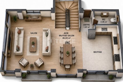 4+1 Villa  i Fethiye, Mugla, Turkiet Nr. 210466 - 11