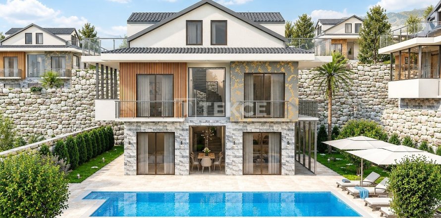 4+1 Villa  i Fethiye, Mugla, Turkiet Nr. 210466