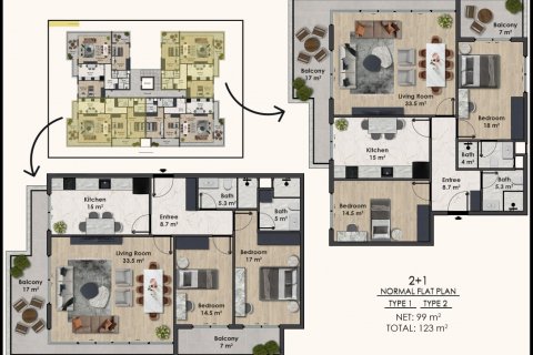 Leilighet i Okurcalar, Alanya, Antalya, Tyrkia Nr. 135239 - 21