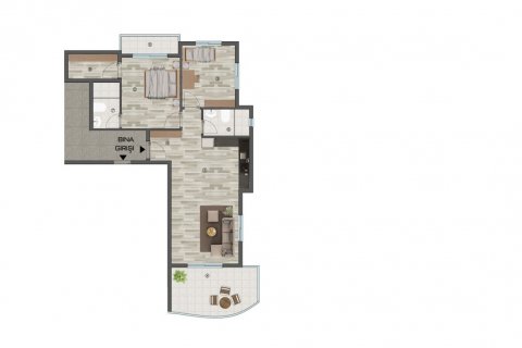 Lägenhet i Mersin, Turkiet Nr. 135240 - 18