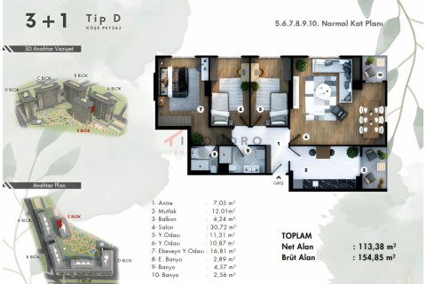 Apartment for sale  in Eyup, Istanbul, Turkey, 4 bedrooms, 175m2, No. 193689 – photo 26