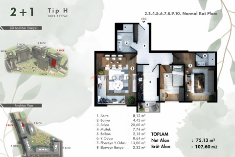 Apartment for sale  in Eyup, Istanbul, Turkey, 4 bedrooms, 175m2, No. 193689 – photo 25