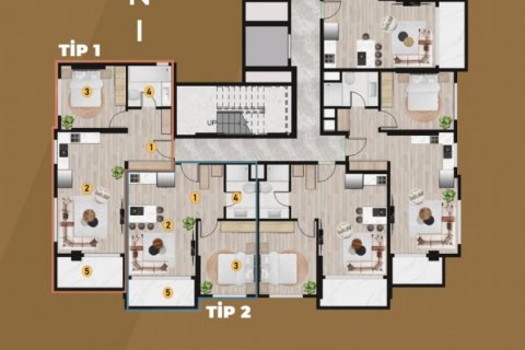 1+1 Leilighet i Erdemli, Mersin, Tyrkia Nr. 192851 - 25