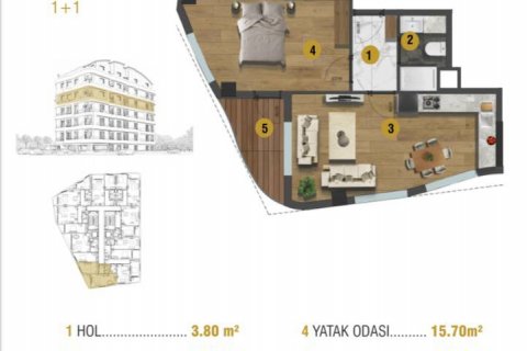1+1 Lägenhet i Antalya, Turkiet Nr. 176229 - 14