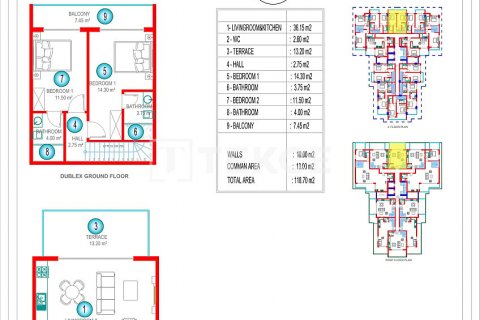 2+1 Lägenhet i Alanya, Antalya, Turkiet Nr. 175764 - 30