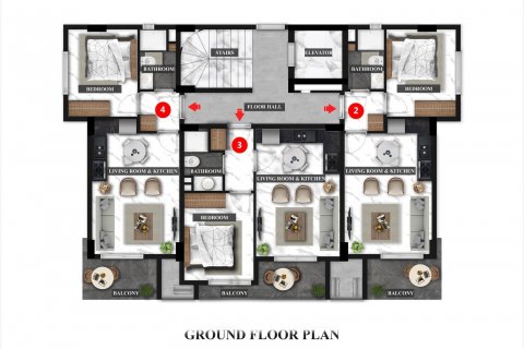 1+1 Wohnung  in Avsallar, Antalya, Türkei Nr. 179962 - 13