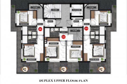 1+1 Wohnung  in Avsallar, Antalya, Türkei Nr. 179962 - 16