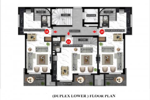 1+1 Wohnung  in Avsallar, Antalya, Türkei Nr. 179962 - 15
