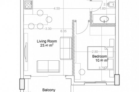 آپارتمان در در Yekta Green Life Gazipasa Residence Gazipasa ، ترکیه 1 خوابه ، 50.6 متر مربع.  شماره 160768