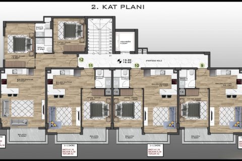 Продажа квартиры  в Газипаше, Анталье, Турция 1+1, 41м2, №180058 – фото 30