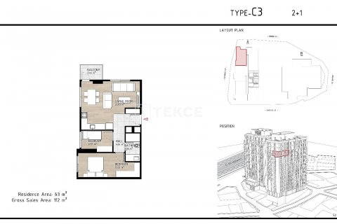 Apartment for sale  in Istanbul, Turkey, 1 bedroom, 70m2, No. 176518 – photo 24