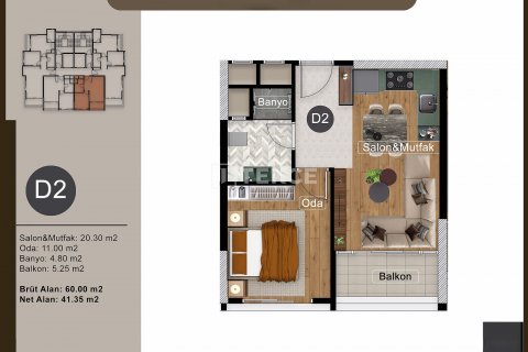 Apartment for sale  in Mezitli, Mersin, Turkey, 2 bedrooms, 95m2, No. 186995 – photo 27