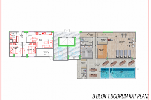 1+1 Leilighet  i Mahmutlar, Antalya, Tyrkia Nr. 179862 - 30