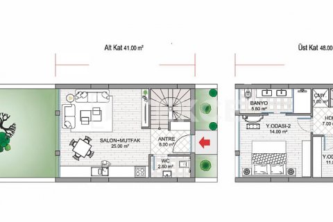 Продажа виллы в Анкаре, Турция 2+1, 95м2, №192694 – фото 26