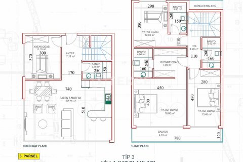 Villa  3+1  Alanya, Antalya, Türkiye №167445 - 17