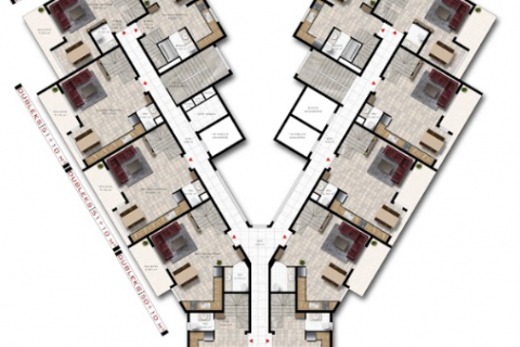 1+1 Lägenhet i Mahmutlar, Antalya, Turkiet Nr. 179934 - 30