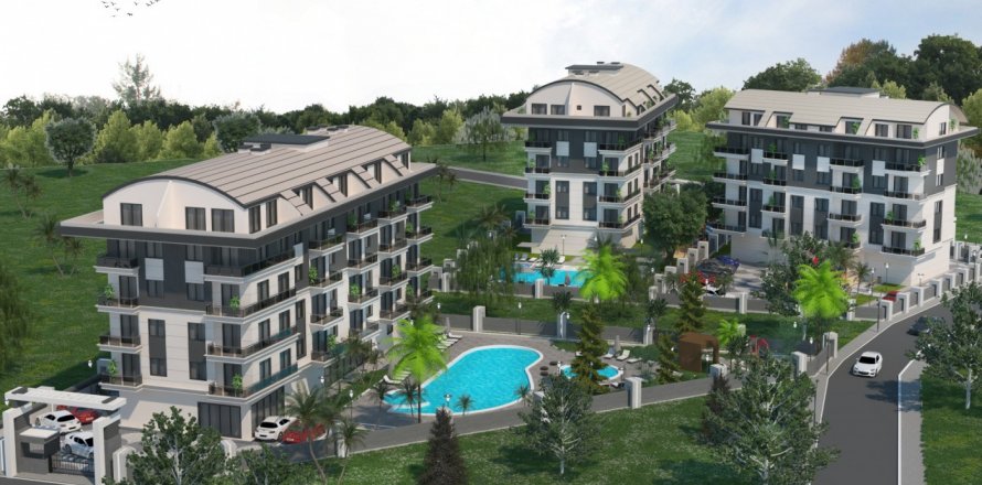 1+1 Lägenhet  i Oba, Antalya, Turkiet Nr. 179935
