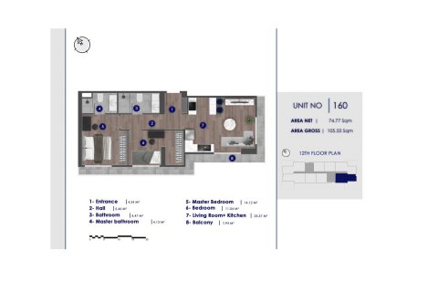Apartment for sale  in Kâğıthane, Istanbul, Turkey, 44m2, No. 176998 – photo 13