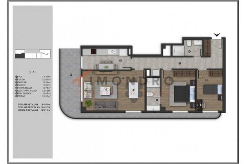 2+1 Leilighet  i Kâğıthane, Istanbul, Tyrkia Nr. 190218 - 19
