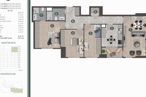 Lejlighed  i Zeytinburnu, Istanbul, Tyrkiet Nr. 183783 - 30
