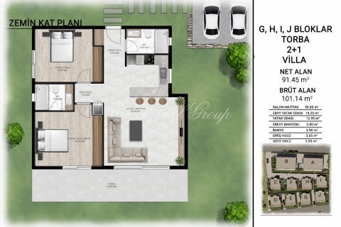 2+1 Villa  i Bodrum, Mugla, Tyrkia Nr. 179244 - 20