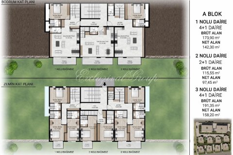 2+1 Villa  i Bodrum, Mugla, Tyrkia Nr. 179244 - 19