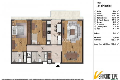 Daire 3+1 Sancaktepe, İstanbul, Türkiye №182143 - 13
