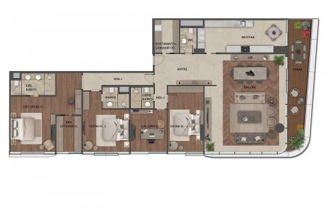 Продажа квартиры в Зейтинбурну, Стамбуле, Турция 3 комн., 136м2, №168491 – фото 14