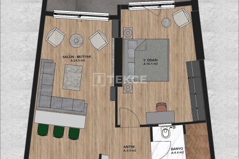 1+1 Leilighet  i Trabzon, Tyrkia Nr. 191293 - 6