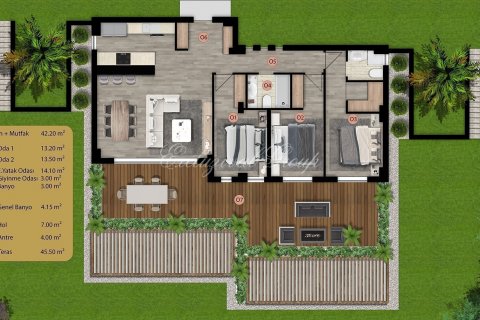 3+1 Villa  in Bodrum, Mugla, Türkei Nr. 179263 - 22