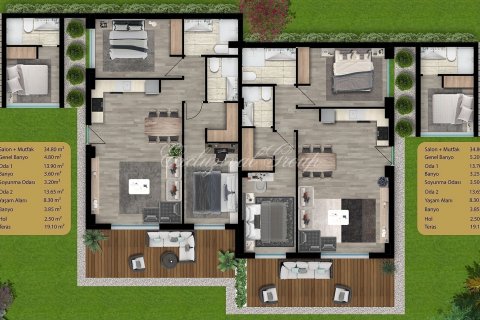 3+1 Villa  in Bodrum, Mugla, Türkei Nr. 179263 - 25