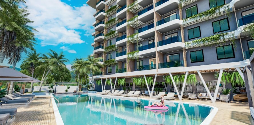 1+1 Lägenhet  i Alanya, Antalya, Turkiet Nr. 179554