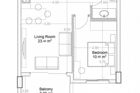 آپارتمان در در Yekta Green Life Gazipasa Residence Gazipasa ، ترکیه 1 خوابه ، 50.5 متر مربع.  شماره 160785