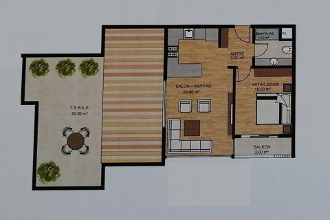 Продажа квартиры в Мерсине, Турция 2 комн., 60м2, №186126 – фото 24