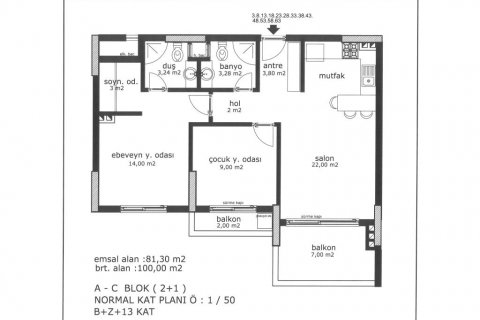Wohnung in Mersin, Türkei Nr. 186125 - 25