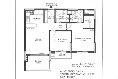 Wohnung in Mersin, Türkei Nr. 186125 - 24