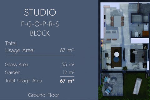 Apartment for sale  in Famagusta, Northern Cyprus, studio, 55m2, No. 210789 – photo 22