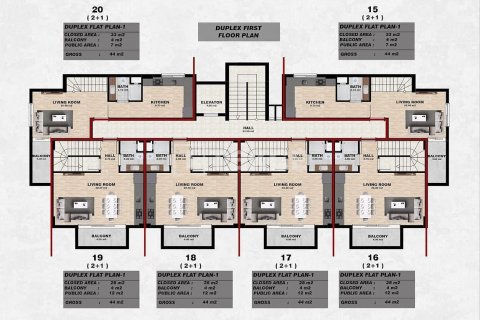 2+1 Penthäuser in Alanya, Antalya, Türkei Nr. 193289 - 7
